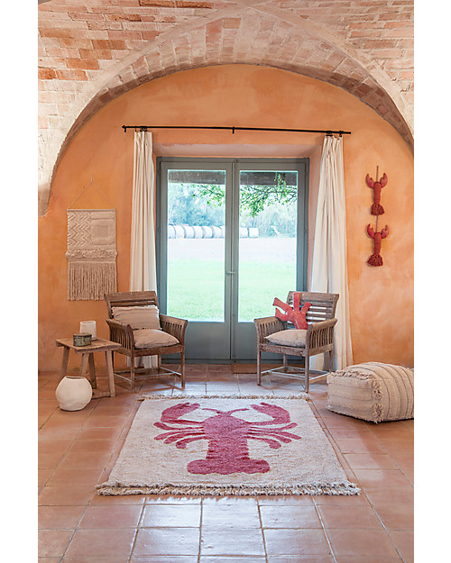 Lorena Canals Tappeto Lavabile Aragosta - 100% Cotone (140x200cm) Tappeti Arredo