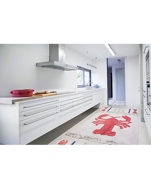 Lorena Canals Tappeto Lavabile Aragosta - 100% Cotone (140x200cm) Tappeti Arredo
