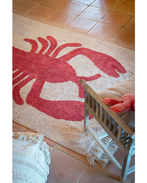 Lorena Canals Tappeto Lavabile Aragosta - 100% Cotone (140x200cm) Tappeti Arredo