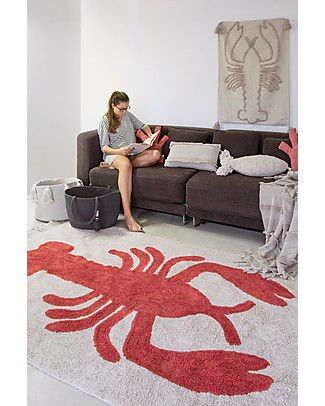 Lorena Canals Tappeto Lavabile Aragosta - 100% Cotone (140x200cm) Tappeti_