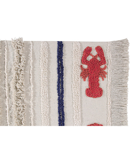 Lorena Canals Tappeto Lavabile Aragosta Mini, Large - 100% Cotone (170x240 cm) Tappeti Arredo