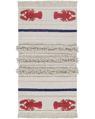 Lorena Canals Tappeto Lavabile Aragosta Mini, Small - 100% Cotone (80x140 cm) Tappeti