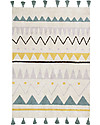 Lorena Canals Tappeto Lavabile Azteca, Panna/Azzurro Vintage, 100% Cotone (140x200 cm) Tappeti Arredo