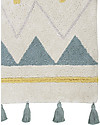 Lorena Canals Tappeto Lavabile Azteca, Panna/Azzurro Vintage, 100% Cotone (140x200 cm) Tappeti Arredo