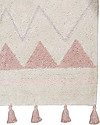 Lorena Canals Tappeto Lavabile Azteca, Panna/Rosa Vintage, 100% Cotone (120x160 cm) Tappeti Arredo