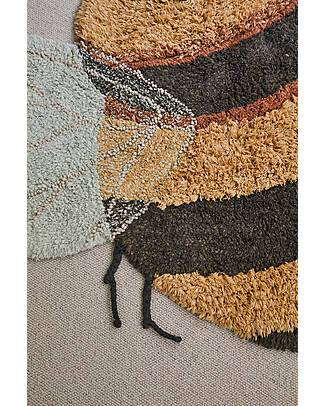 Lorena Canals Tappeto Lavabile - Bee - Giallo/Nero - Cotone - Collezione Planet Bee - 115 x 150 cm Tappeti Arredo
