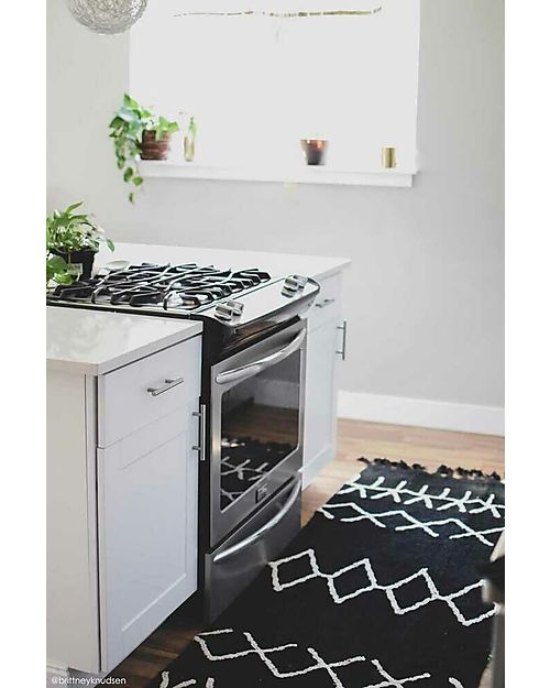 Lorena Canals Tappeto Lavabile Bereber S - Black&White - (80x230 cm) Tappeti Arredo