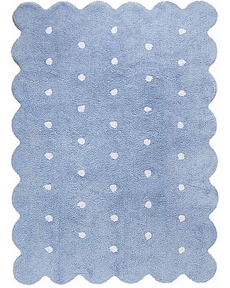 Lorena Canals Tappeto Lavabile Biscotto Azzurro - 100% Cotone (120cm x 160cm) Tappeti_