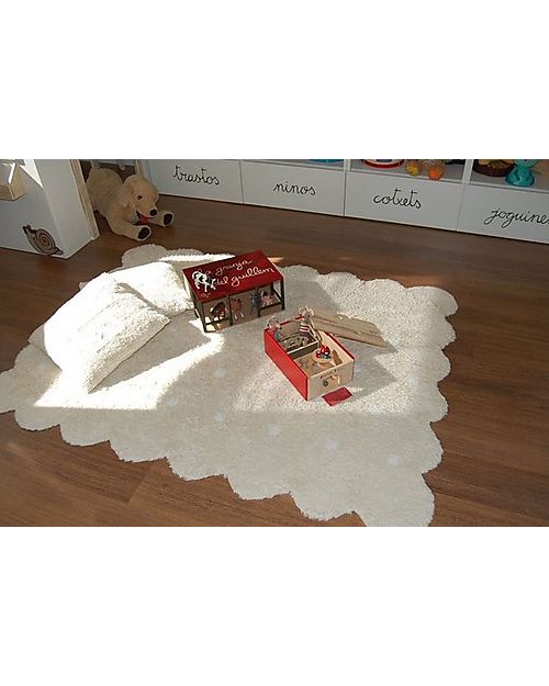 Lorena Canals Tappeto Lavabile Biscotto Beige - 100% Cotone (120cm x 160cm) Tappeti Arredo