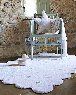 Lorena Canals Tappeto Lavabile Biscotto Bianco - 100% Cotone (120cm x 160cm) Tappeti_
