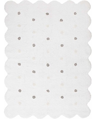 Lorena Canals Tappeto Lavabile Biscotto Bianco - 100% Cotone (120cm x 160cm) Tappeti_