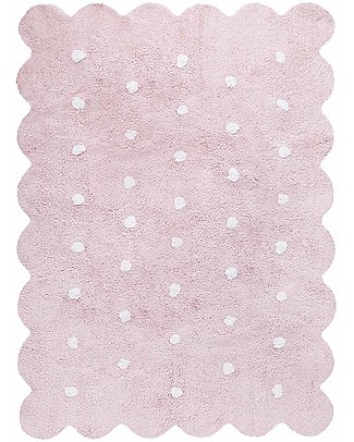 Lorena Canals Tappeto Lavabile Biscotto Rosa - 100% Cotone (120cm x 160cm) Tappeti
