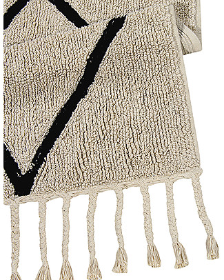 Lorena Canals Tappeto Lavabile Black and White, Bereber Beige - 100% Cotone (140cm x 200cm) Tappeti_