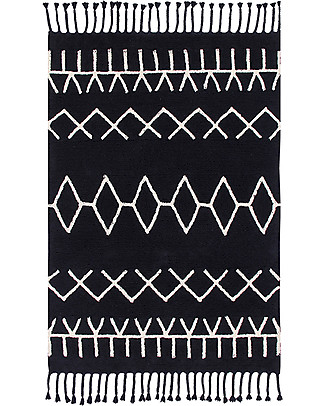 Lorena Canals Tappeto Lavabile Black and White, Bereber Nero - 100% Cotone (140cm x 200cm) Tappeti_