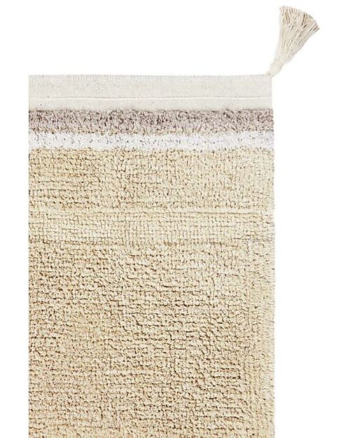 Lorena Canals Tappeto Lavabile - Bloom Golden - Fantasy Garden - Naturale e Oro - Cotone - (90x130 cm) Tappeti Arredo
