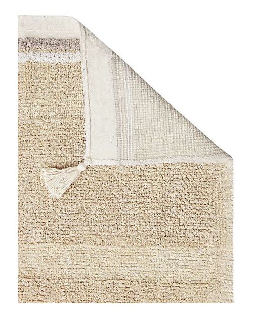 Lorena Canals Tappeto Lavabile - Bloom Golden - Fantasy Garden - Naturale e Oro - Cotone - (90x130 cm) Tappeti Arredo