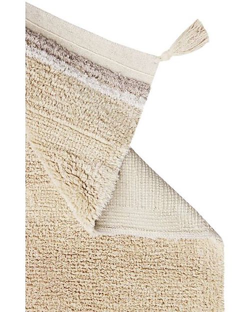 Lorena Canals Tappeto Lavabile - Bloom Golden - Fantasy Garden - Naturale e Oro - Cotone - (90x130 cm) Tappeti Arredo