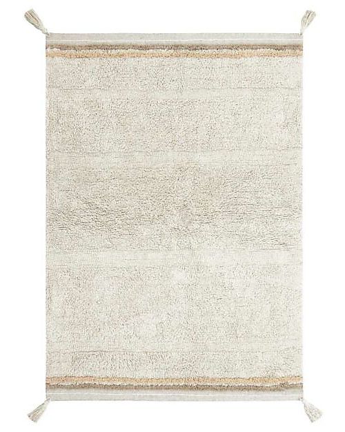 Lorena Canals Tappeto Lavabile - Bloom Natural - Fantasy Garden - Naturale e Rosa - Cotone - (90x130 cm) Tappeti Arredo