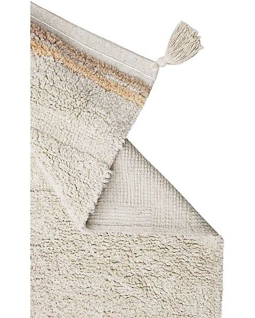 Lorena Canals Tappeto Lavabile - Bloom Natural - Fantasy Garden - Naturale e Rosa - Cotone - (90x130 cm) Tappeti Arredo