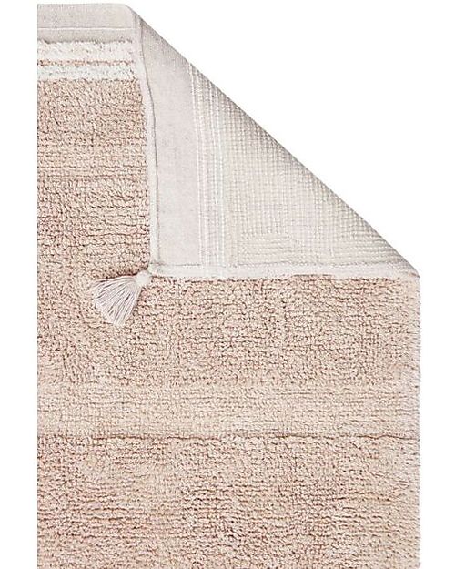 Lorena Canals Tappeto Lavabile - Bloom Rose - Fantasy Garden - Rosa e Nude - Cotone - (90x130 cm) Tappeti Arredo