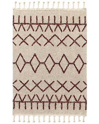 Lorena Canals Tappeto Lavabile Burgundy, Bereber Classic - 100% Cotone (120 x 160cm) Tappeti_