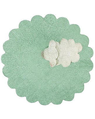 Lorena Canals Tappeto Lavabile con Cuscino Puffy Sheep Amovibile, Puffy Rugs - 100% Cotone (140 cm) Tappeti Arredo