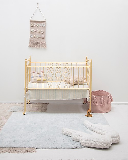 Lorena Canals Tappeto Lavabile con Cuscino Puffy Wings, Puffy Rugs - 100% Cotone (120x160 cm) Tappeti Arredo