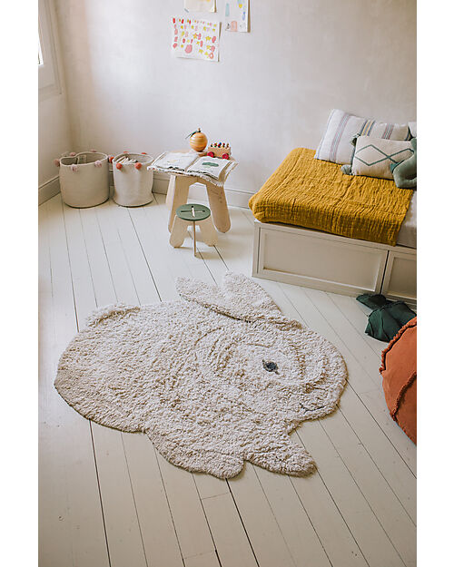 Lorena Canals Tappeto Lavabile - Coniglietto  - Cotone - Animal Rugs Collection - 130 x 135 cm Tappeti Arredo