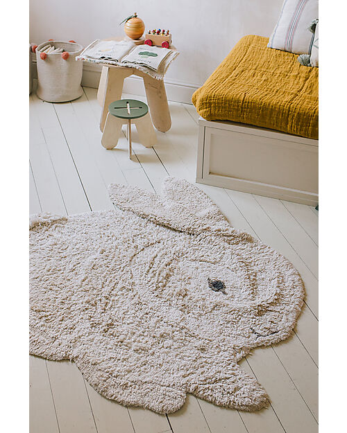 Lorena Canals Tappeto Lavabile - Coniglietto  - Cotone - Animal Rugs Collection - 130 x 135 cm Tappeti Arredo