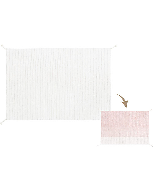 Lorena Canals Tappeto Lavabile e Reversibile Gelato - Rosa - Cotone (120x160 cm) Tappeti Arredo