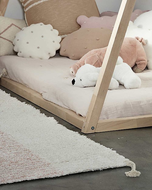 Lorena Canals Tappeto Lavabile e Reversibile Gelato - Rosa - Cotone (140x200 cm) Tappeti Arredo