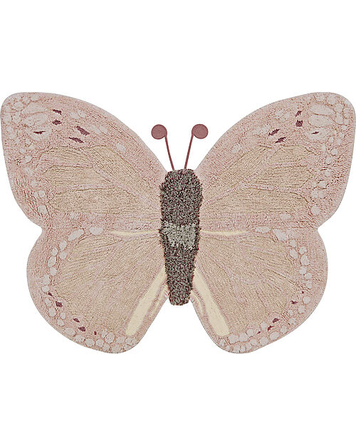 Lorena Canals Tappeto Lavabile - Farfalla  - Cotone - Animal Rugs Collection - 90 x 120 cm Tappeti Arredo