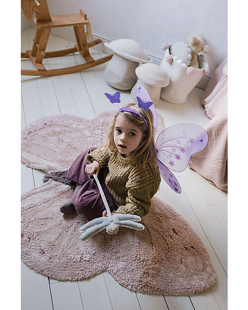 Lorena Canals Tappeto Lavabile - Farfalla  - Cotone - Animal Rugs Collection - 90 x 120 cm Tappeti Arredo