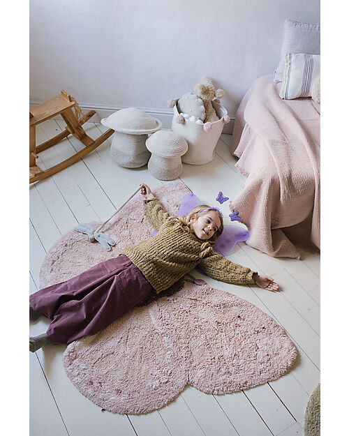 Lorena Canals Tappeto Lavabile - Farfalla  - Cotone - Animal Rugs Collection - 90 x 120 cm Tappeti Arredo