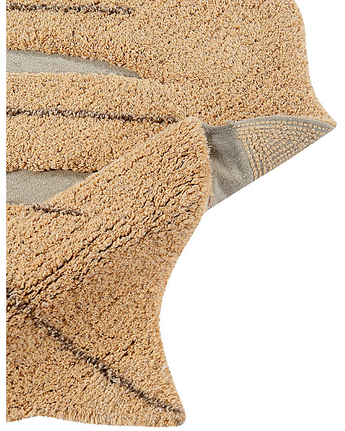 Lorena Canals Tappeto Lavabile Foglia di Monstera - Miele - 120 x 180 cm Tappeti Arredo