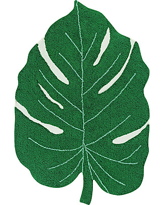 Lorena Canals Tappeto Lavabile Foglia di Monstera, Verde - 120 x 180 cm Tappeti