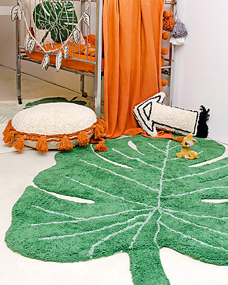 Lorena Canals Tappeto Lavabile Foglia di Monstera, Verde - 120 x 180 cm Tappeti_