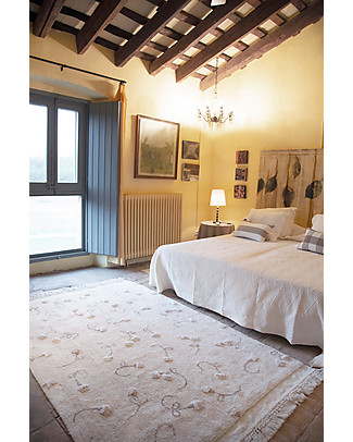 Lorena Canals Tappeto Lavabile Giardino Inglese, Avorio - 100% Cotone (140x210cm) Tappeti Arredo