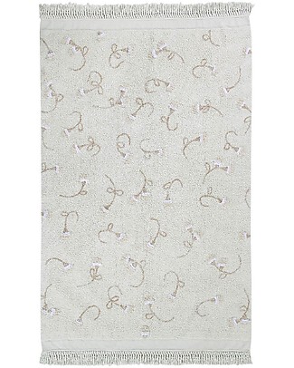 Lorena Canals Tappeto Lavabile Giardino Inglese, Avorio - 100% Cotone (140x210cm) Tappeti Arredo