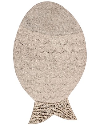 Lorena Canals Tappeto Lavabile Grande Pesce, Natural - 100% Cotone (110 x 180 cm) Tappeti_