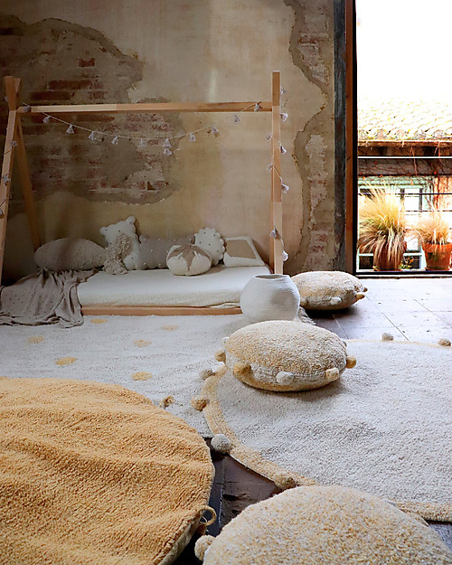 Lorena Canals Tappeto Lavabile Hippy Dots - Miele - Cotone (120 cm x 160cm) Tappeti Arredo