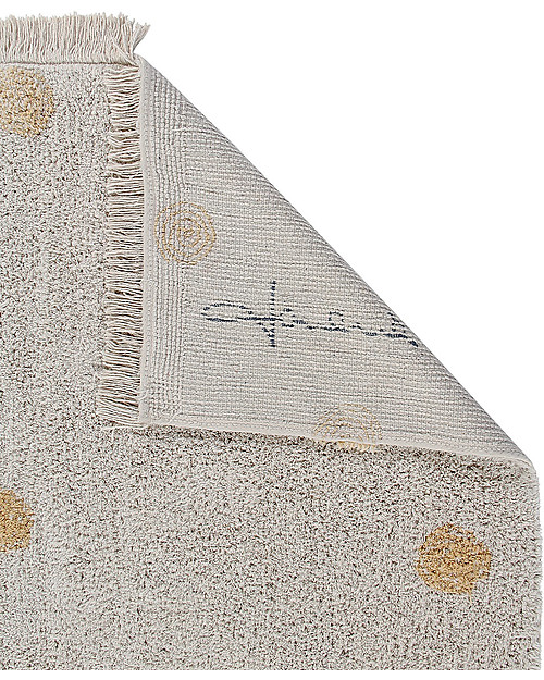 Lorena Canals Tappeto Lavabile Hippy Dots - Miele - Cotone (120 cm x 160cm) Tappeti Arredo