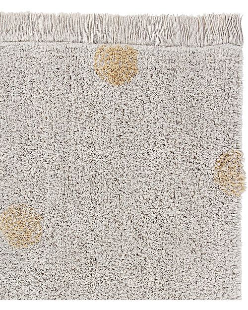 Lorena Canals Tappeto Lavabile Hippy Dots - Miele - Cotone (120 cm x 160cm) Tappeti Arredo