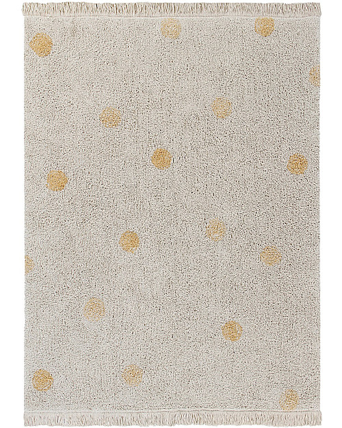 Lorena Canals Tappeto Lavabile Hippy Dots - Miele - Cotone (120 cm x 160cm) Tappeti Arredo