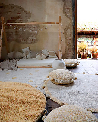 Lorena Canals Tappeto Lavabile Hippy Dots - Miele - Cotone (120 cm x 160cm) Tappeti