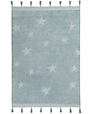 Lorena Canals Tappeto Lavabile Hippy Stars, Blu - 100% Cotone (120 x 175 cm) Tappeti Arredo