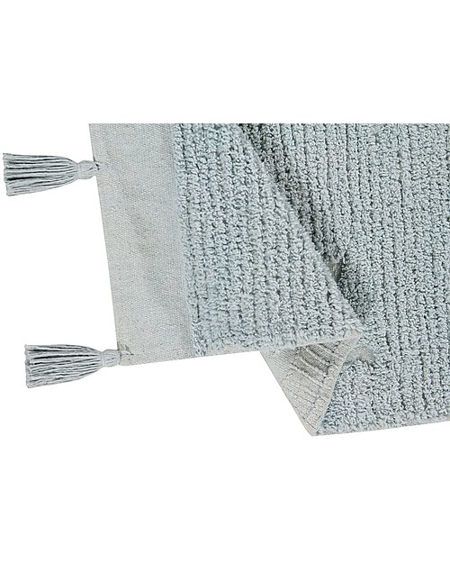 Lorena Canals Tappeto Lavabile Hippy Stars, Blu - 100% Cotone (120 x 175 cm) Tappeti Arredo