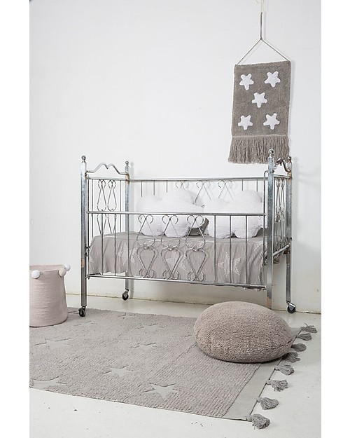 Lorena Canals Tappeto Lavabile Hippy Stars, Grigio - 100% Cotone (120 x 175 cm) Tappeti Arredo