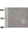 Lorena Canals Tappeto Lavabile Hippy Stars, Grigio - 100% Cotone (120 x 175 cm) Tappeti Arredo