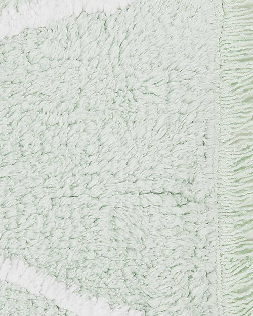 Lorena Canals Tappeto Lavabile Hippy - Zig Zag Menta - 100% Cotone (120cm x 160cm) Tappeti Arredo
